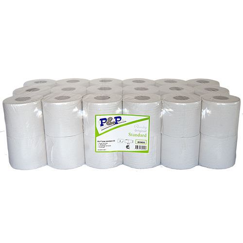 WC-paperi, valkaisematon kierrätyspaperi 50 m/rulla, 36 rll/pkt